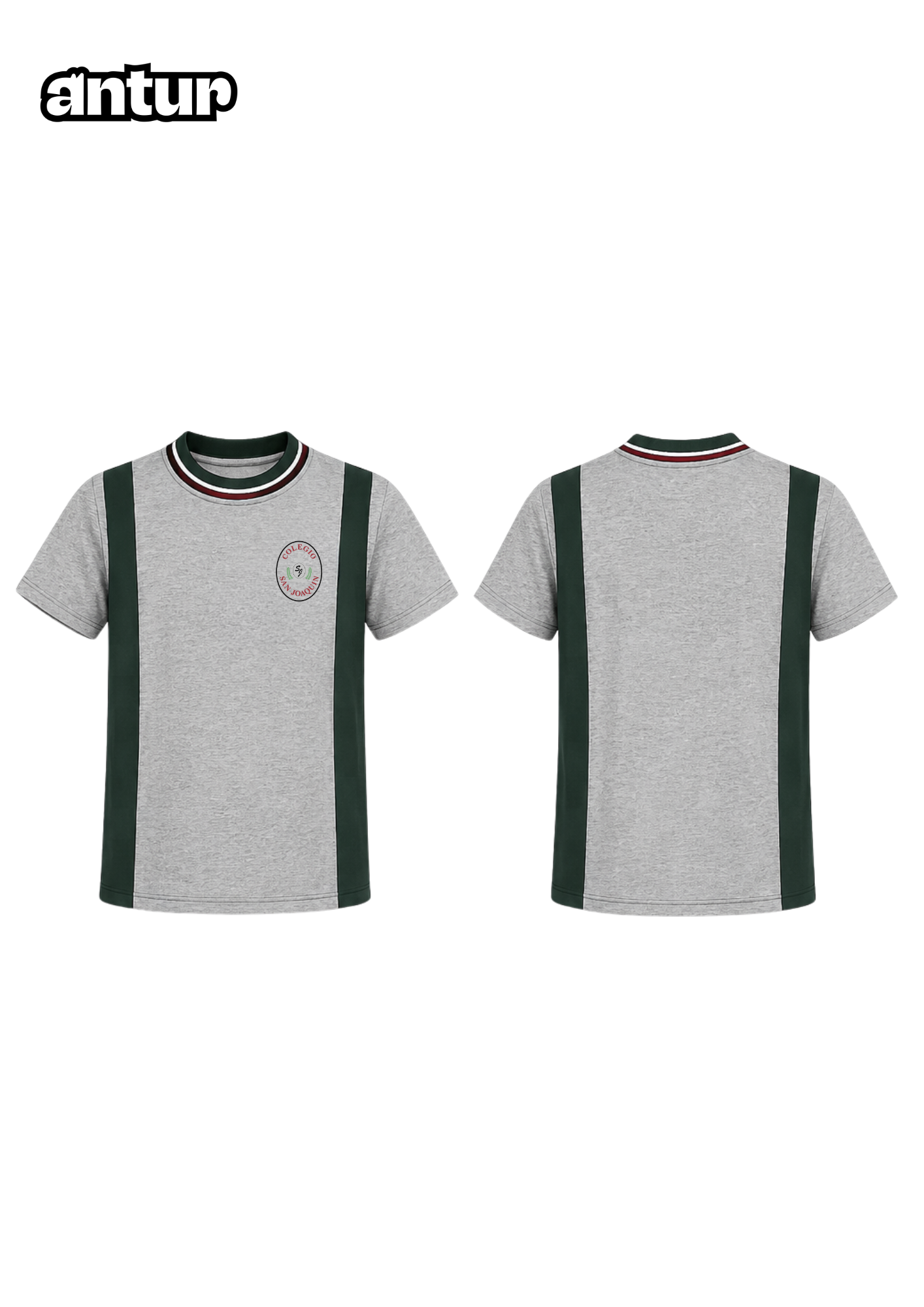 Polera Gris Manga Corta
