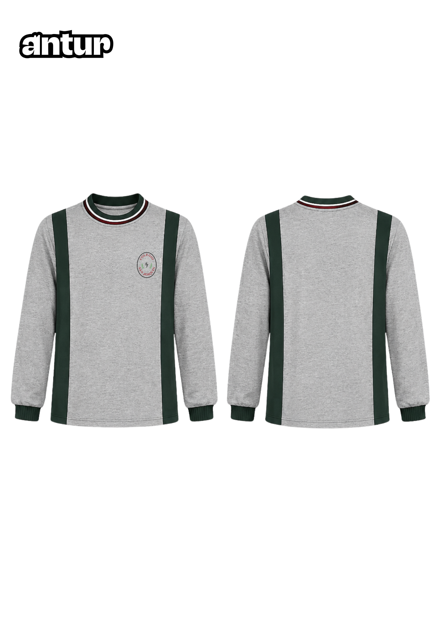 Polera Gris Manga Larga