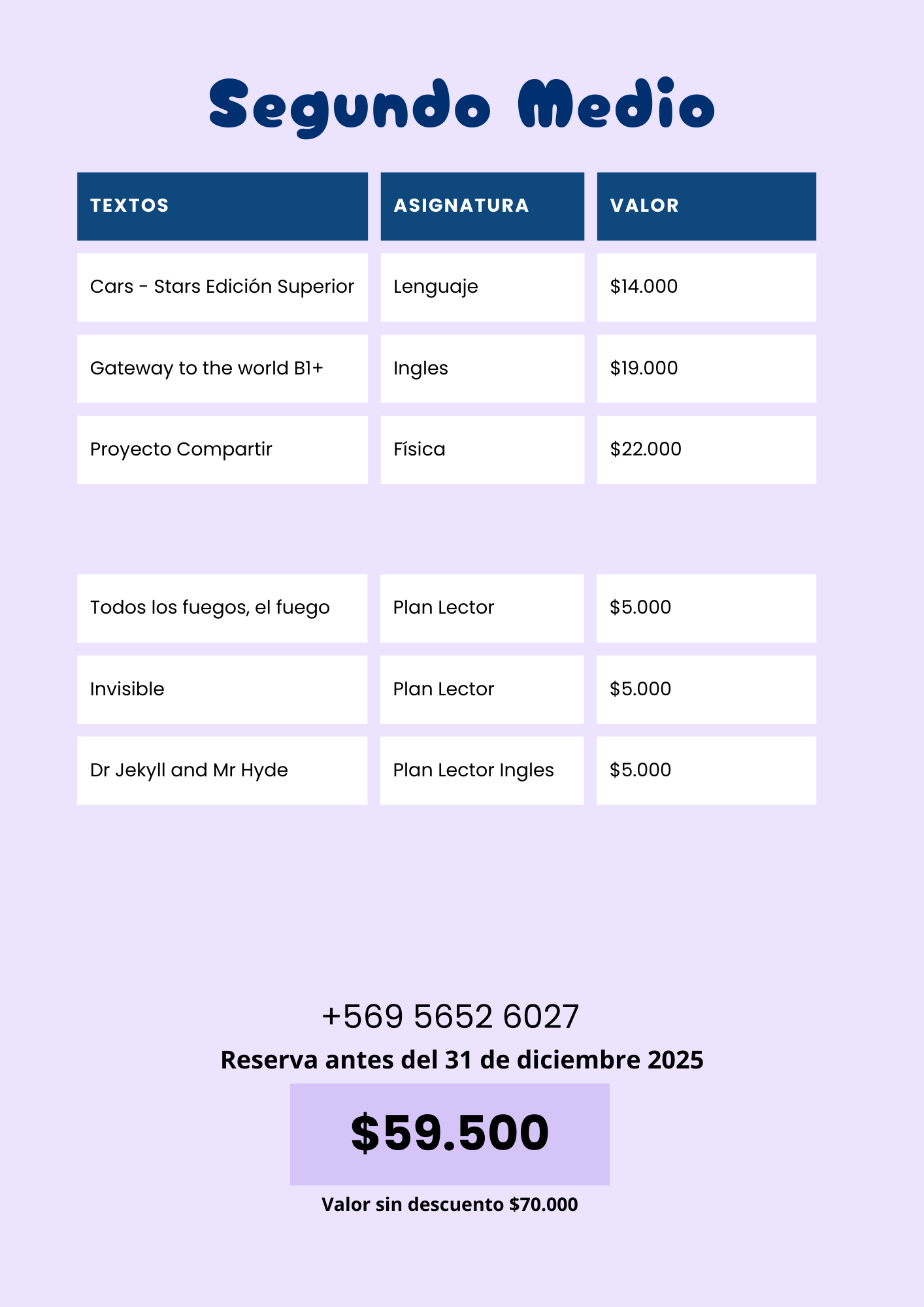 Pack Textos Segundo Medio — Colegio San Joaquín (2026)