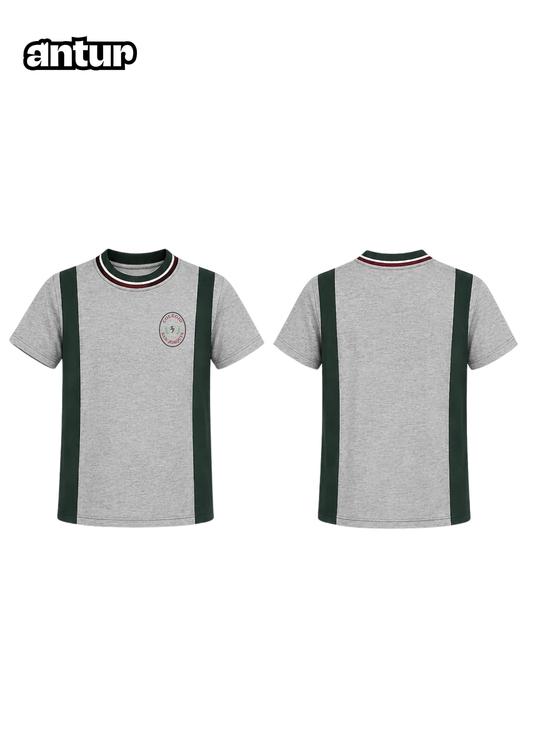 Polera Gris Manga Corta