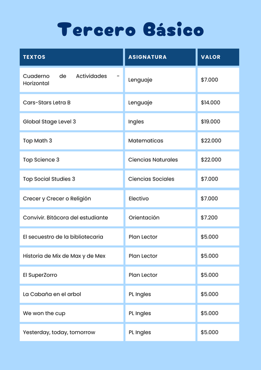 Pack Textos 3º Básico 2026